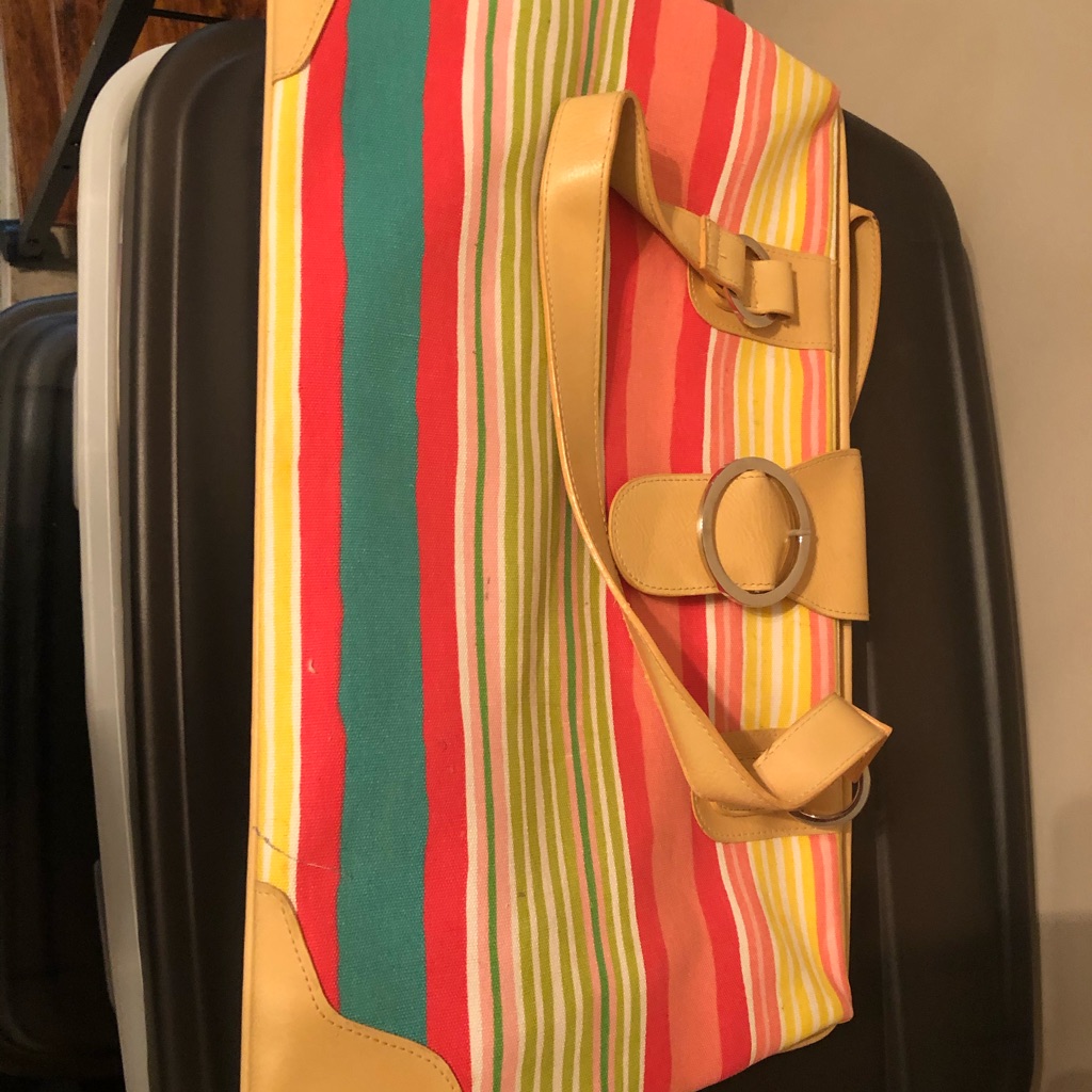 Vintage Bed Bath  Beyond Hard Bottom Bag